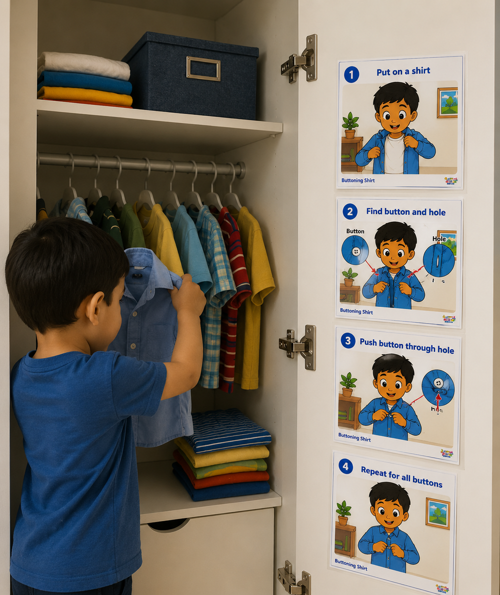 LGK Autism Visual Life Skills System™ | Visual Schedule, Sequencing Activities & Life Skills Flashcards for Autism, ADHD & Special Education ABLLS-R
