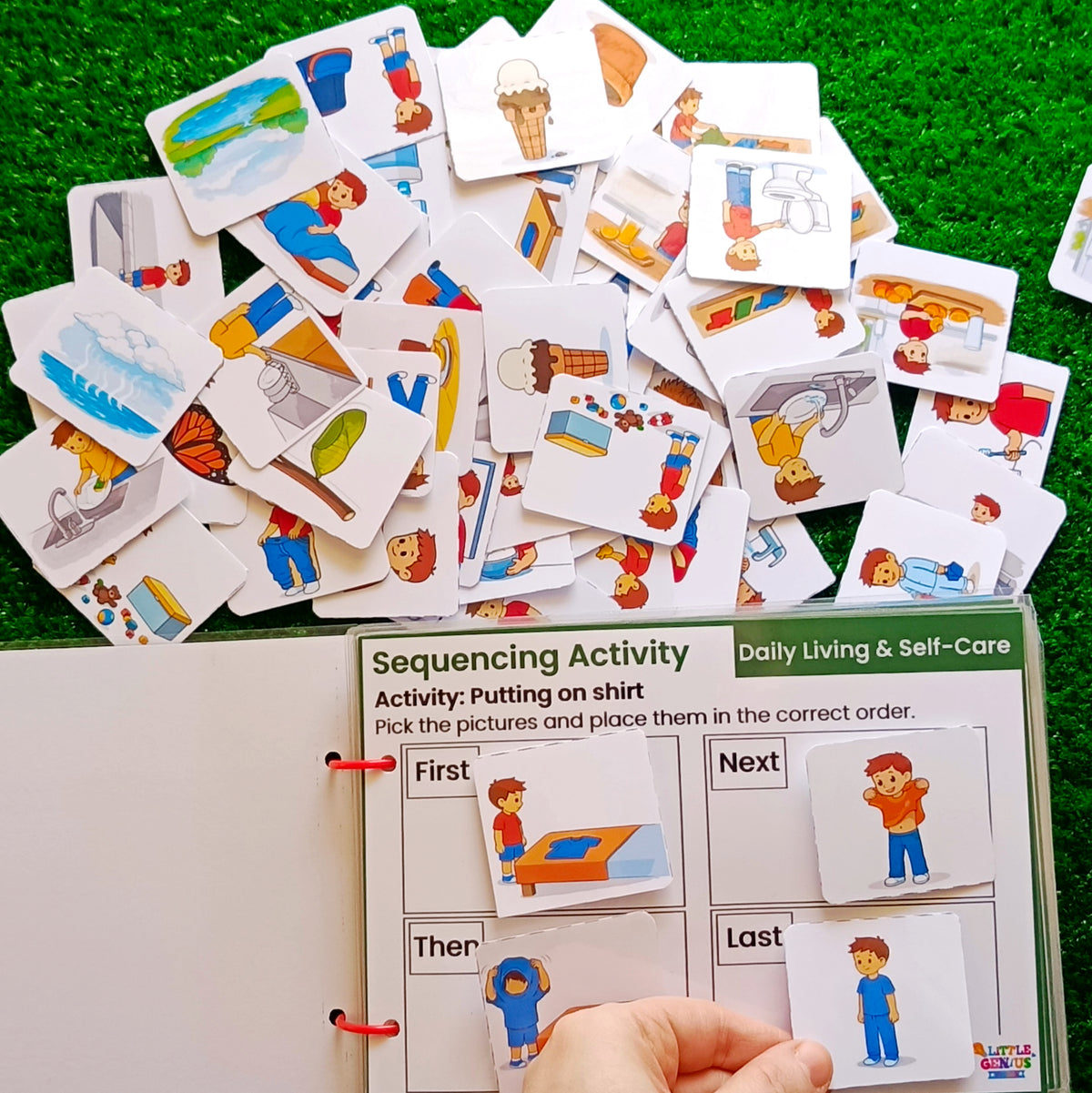 Visual Sequencing Life Skills Kit | Velcro-Based Activities for Autism & Special Education| ABLLS-R supported Resources