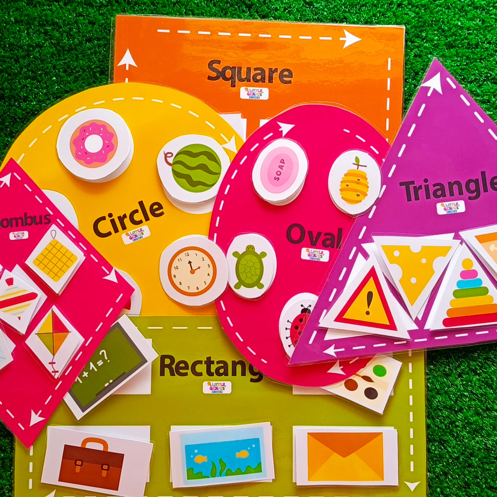 Shape Sorting & Matching Activity Board Flashcards