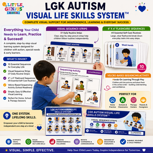 LGK Autism Visual Life Skills System™ | Visual Schedule, Sequencing Activities & Life Skills Flashcards for Autism, ADHD & Special Education ABLLS-R
