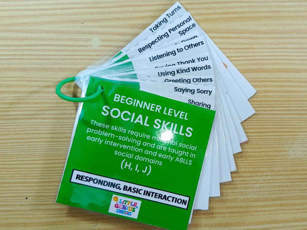 Supports learning areas found in ABLLS-R Domains (H, I, J, K, L) — the essential social foundations every child needs