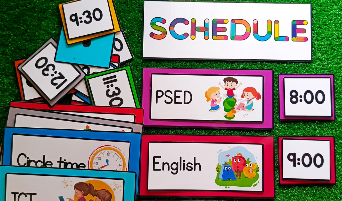 Classroom Schedule With Stick-ons For Classroom Decor
