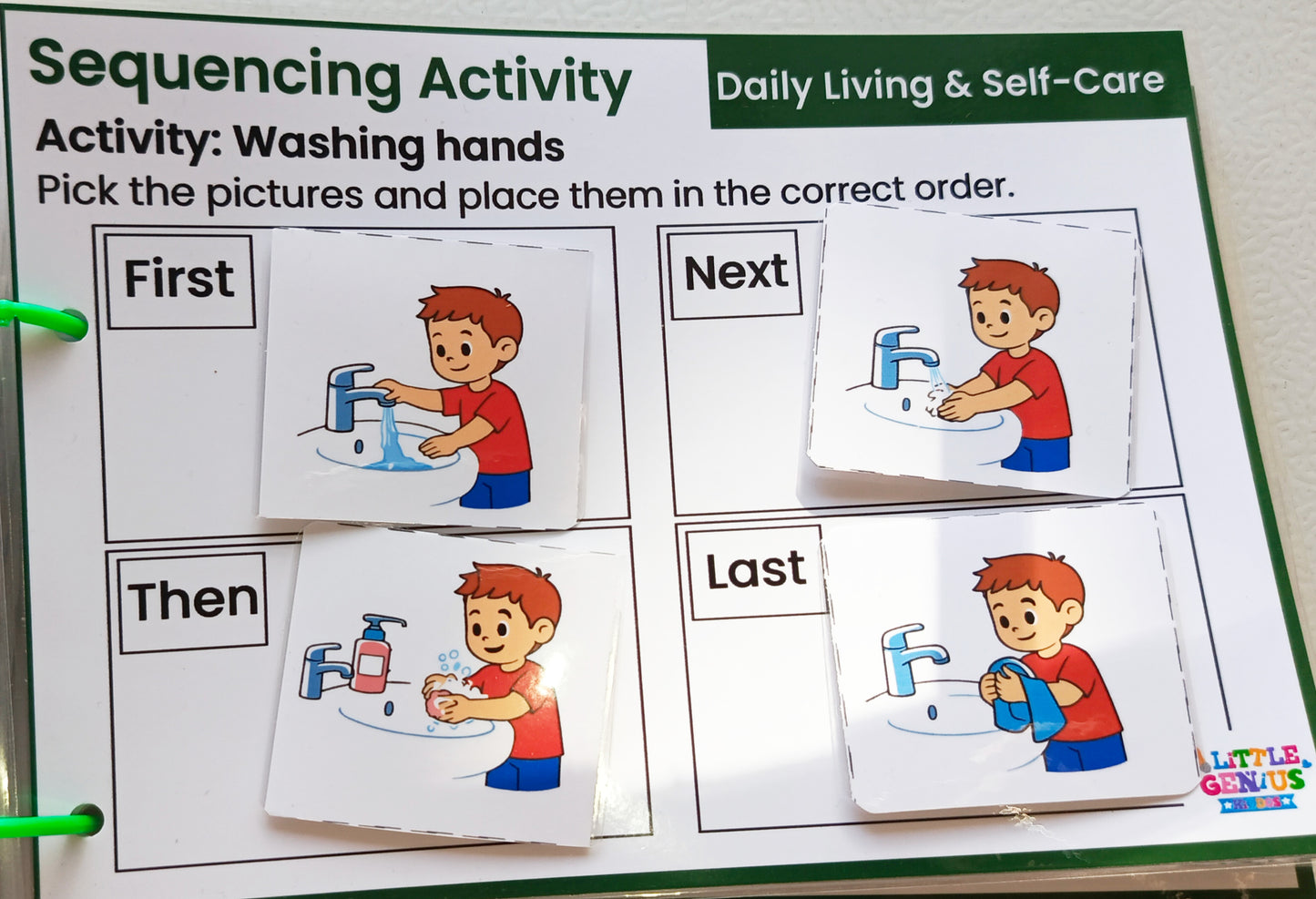 Visual Sequencing Life Skills Kit | Velcro-Based Activities for Autism & Special Education| ABLLS-R supported
