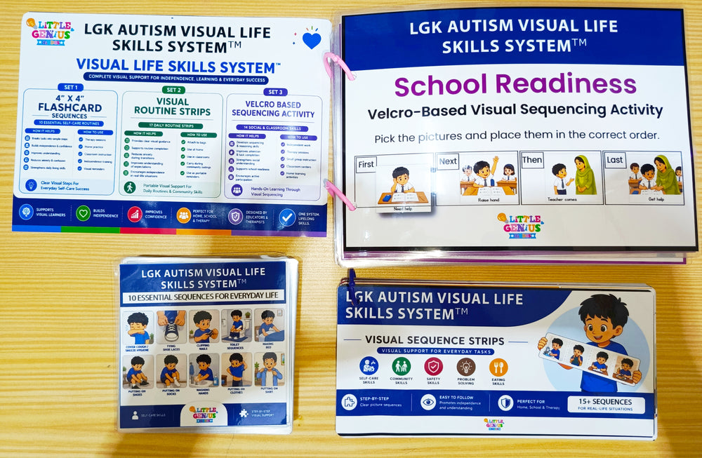LGK Autism Visual Life Skills System™ | Visual Schedule, Sequencing Activities & Life Skills Flashcards for Autism, ADHD & Special Education ABLLS-R