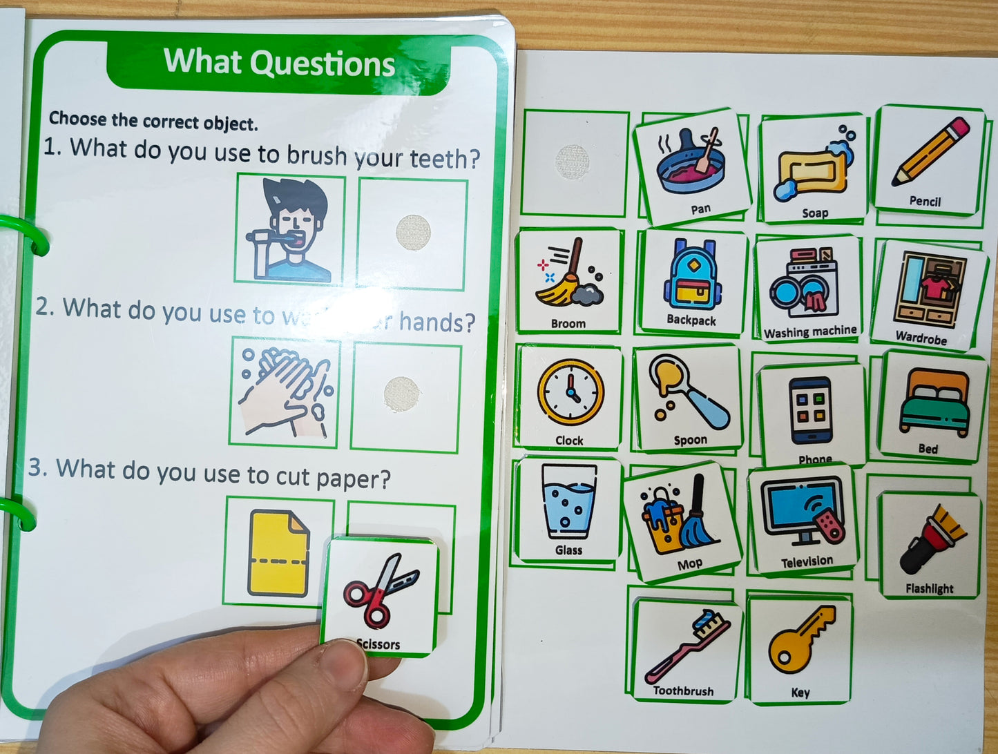LGK Level 2B: WH Questions Builder | Who, What, Where & Why for Speech Delay & Autism (ABA & ABLLS-R Aligned)